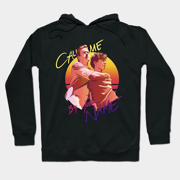 Call Me By Your Name Retro Sunset Hoodie by ArtMoore98